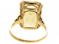 9ct Gold & Rectangular Citrine Ring