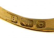 Victorian 18ct Gold & Shield Shaped Bloodstone Signet Ring