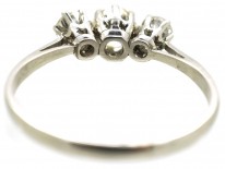 Art Deco Platinum Three Stone Diamond Ring