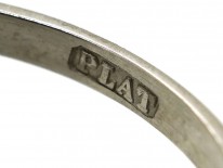 Art Deco Platinum Three Stone Diamond Ring