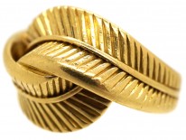 18ct Gold Van Cleef & Arpels Double Leaf Twist Ring