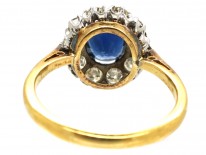 18ct Gold, Sapphire & Diamond Cluster Ring