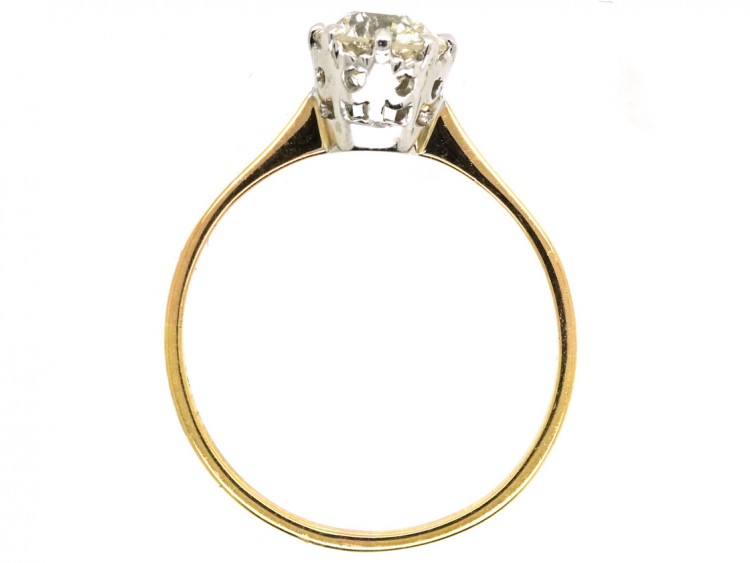 18ct Gold & Platinum Diamond Solitaire Ring