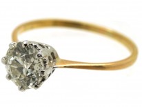 18ct Gold & Platinum Diamond Solitaire Ring