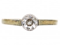 Art Deco 18ct White Gold & Platinum Solitaire Diamond Ring