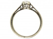 Art Deco 18ct White Gold & Platinum Solitaire Diamond Ring