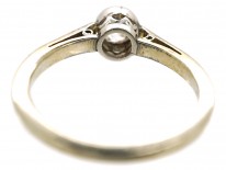 Art Deco 18ct White Gold & Platinum Solitaire Diamond Ring