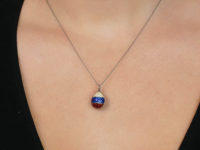 Silver & Red, White & Blue Enamel Easter Egg