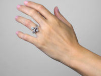 Art Nouveau 18ct Gold, Diamond & Natural Pearl Ring