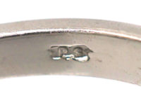 Millenium Platinum & Diamond Solitaire Ring With Diamond Baguette Shoulders