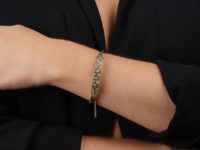 Edwardian 15ct Gold Bangle Set With Diamonds