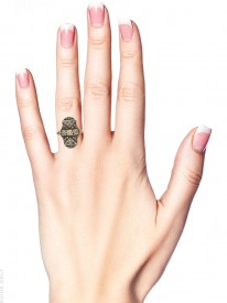 Art Deco Silver & Marcasite Rectangular Ring