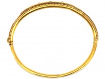 Victorian 15ct Gold, Diamond & Ruby Bangle