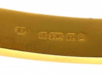 Victorian 15ct Gold Five Stone Diamond Bangle