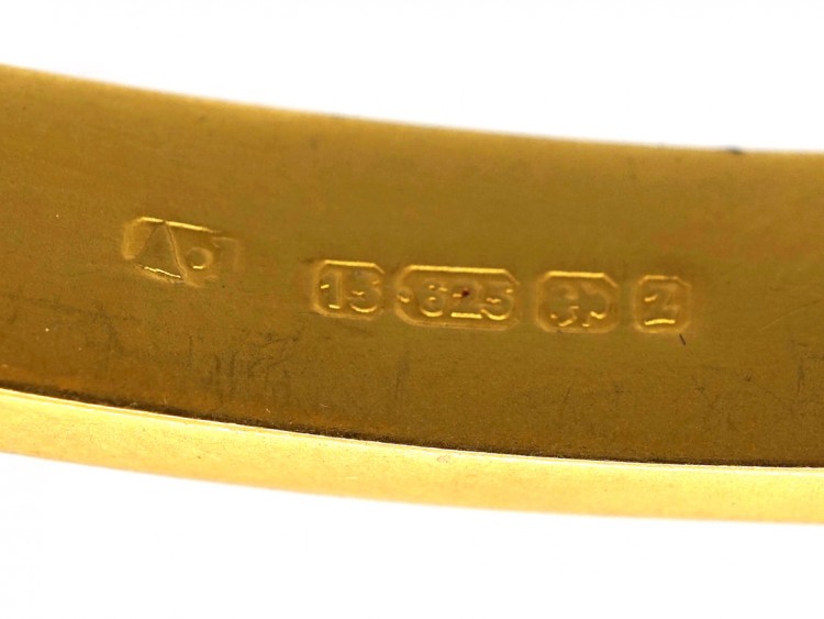Victorian 15ct Gold Five Stone Diamond Bangle