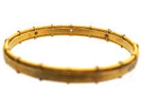 Victorian Diamond & Natural Split Pearl Bangle