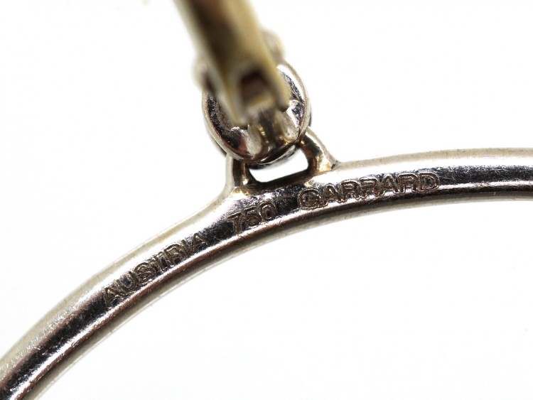 18ct White Gold & Black Diamond Wing Earrings By Garrards