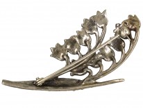 Silver & Marcasite Lily of the Valley Brooch