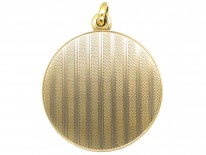Austrian Art Deco Two Colour Gold Round Locket Set With Sapphire & Diamonds