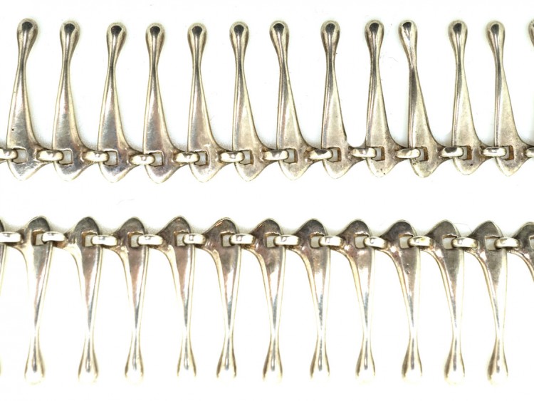 Scandinavian Silver Fringe Necklace