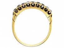 Victorian 18ct Gold Double Row Diamond Ring