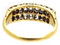 Victorian 18ct Gold Double Row Diamond Ring