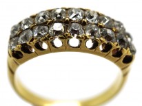 Victorian 18ct Gold Double Row Diamond Ring