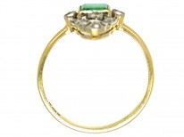 Art Deco Emerald & Diamond Marquise Ring