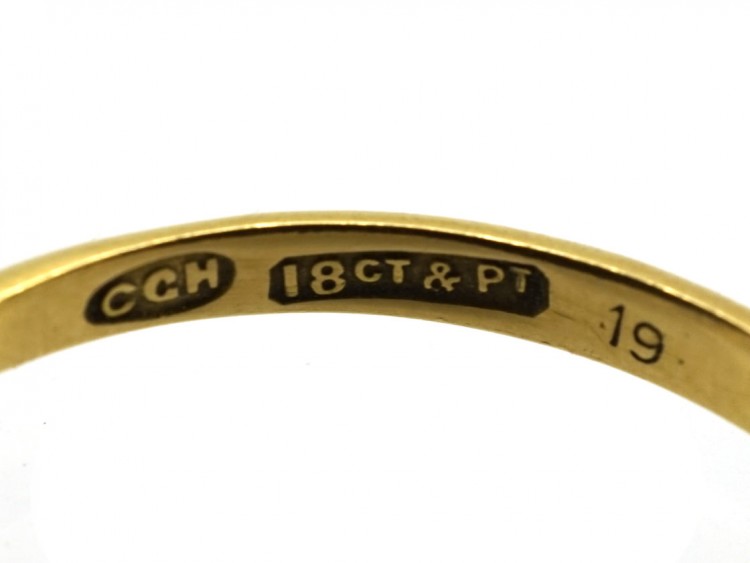 18ct Gold & Platinum, Sapphire & Diamond Five Stone Ring