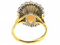 Large Opal & Diamond Cluster Ring