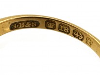 Victorian 18ct Gold, Ruby & Diamond Triple Cluster Ring