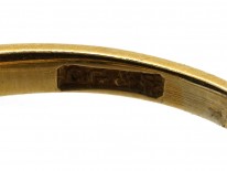 Edwardian 18ct Gold & Platinum, Two Diamond Crossover Ring