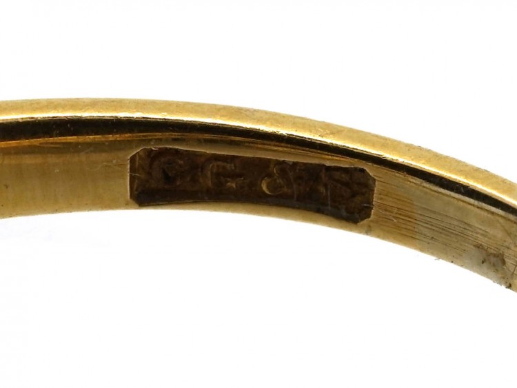 Edwardian 18ct Gold & Platinum, Two Diamond Crossover Ring