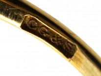 Edwardian 18ct Gold & Platinum, Two Diamond Crossover Ring