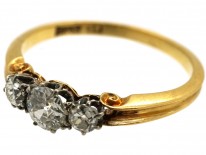 Edwardian 18ct Gold Three Stone Diamond Ring