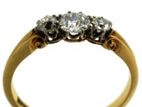 Edwardian 18ct Gold Three Stone Diamond Ring