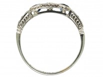 Art Deco 18ct Gold & Platinum, Sapphire & Diamond Ring