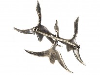 Silver & Marcasite Flying Geese Brooch