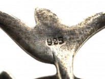 Silver & Marcasite Flying Geese Brooch