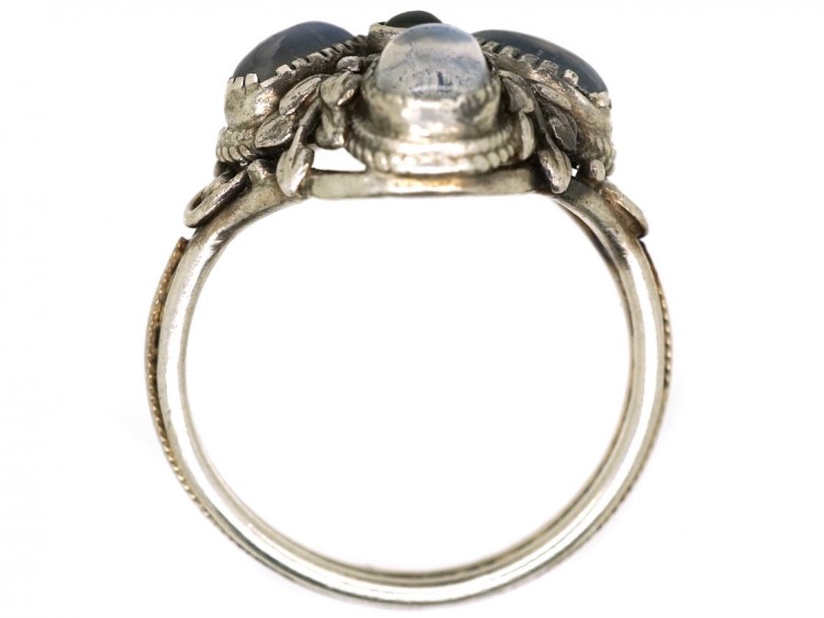 Arts & Crafts Silver & Moonstone Ring Attributed to Henry George Murphy