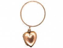 Edwardian 9ct Gold Ring With Heart Locket