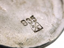 Art Deco Silver Pendant on Chain