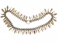Victorian Silver Collar With Acorn Drops
