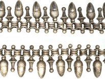 Victorian Silver Collar With Acorn Drops