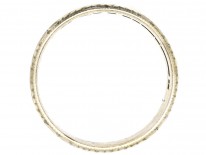 9ct White Gold Engraved Wedding Band