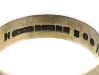 9ct White Gold Engraved Wedding Band