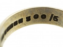 9ct White Gold Engraved Wedding Band