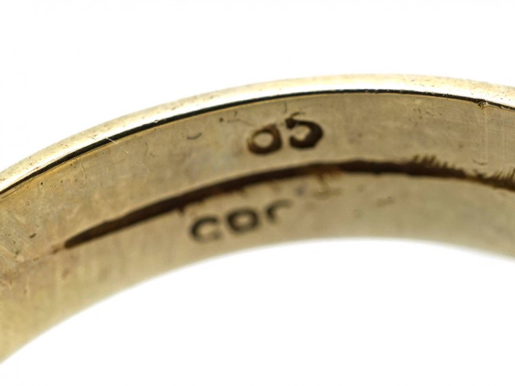 Edwardian 14ct Gold Snake Ring Set With a Diamond