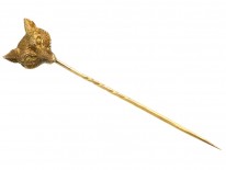 Edwardian15ct Gold Fox Tie Pin