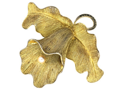 Theodor Fahrner Silver & Marcasite Orchid Brooch